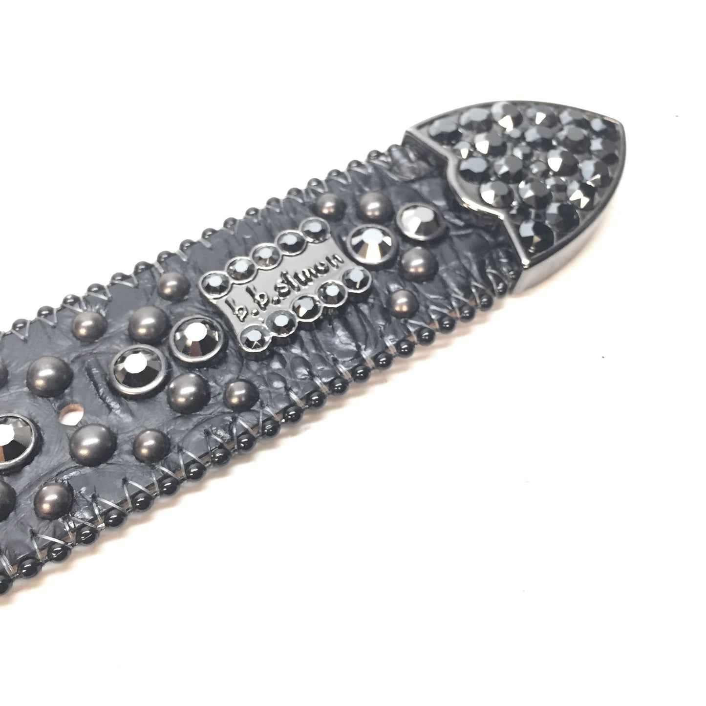 b.b. Simon Double Black Crystal Belts - Dudes Boutique
