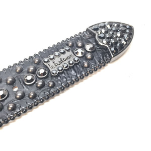 b.b. Simon Double Black Crystal Belts - Dudes Boutique