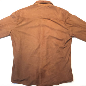 Kashani Brown Suede Alligator Button Up Shirt - Dudes Boutique