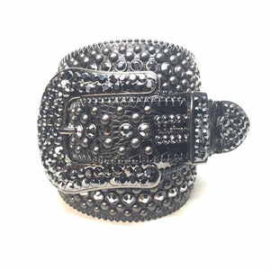 b.b. Simon Double Black Crystal Belts - Dudes Boutique