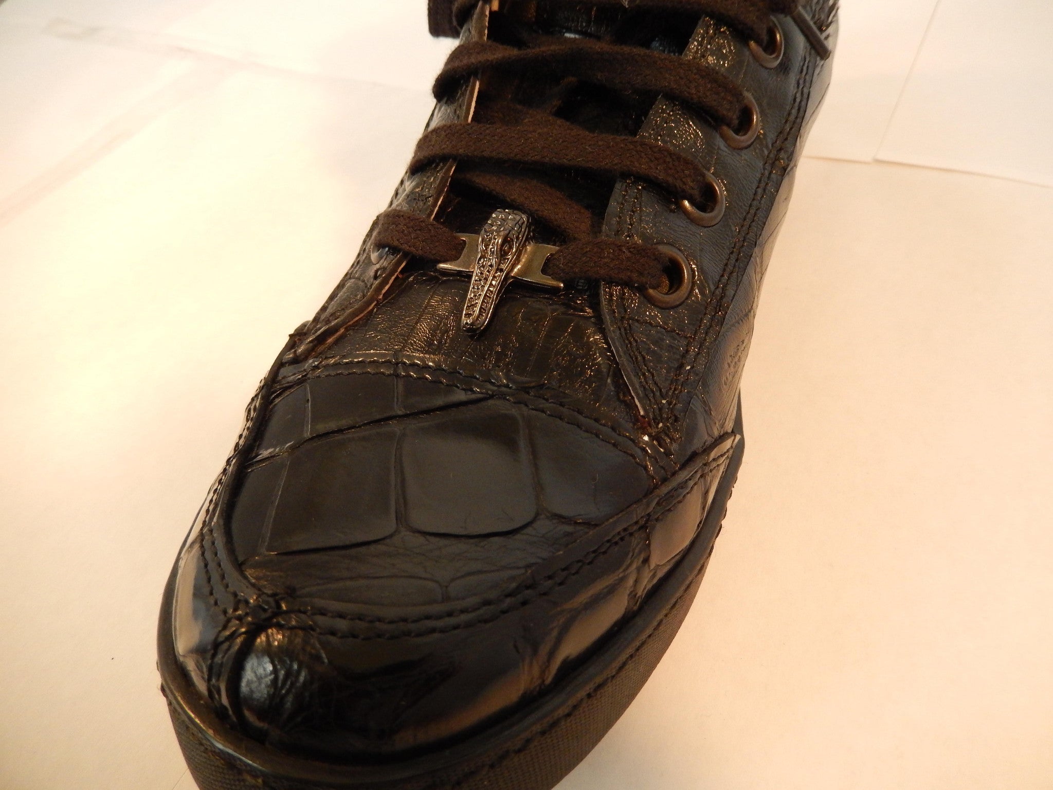 Mauri - Hi-top All-Over Alligator Lace Up Sneakers 8888 - Dudes Boutique