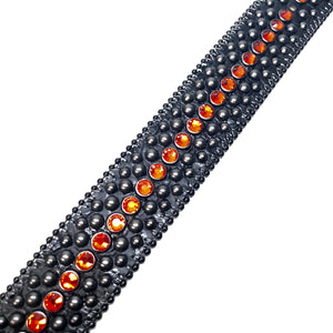 b.b. Simon 'Orange Fire' Fully Loaded Crystal Belts - Dudes Boutique