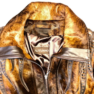 Kashani Ladies Natural Rust Pony Hair Jacket - Dudes Boutique