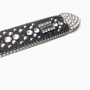 b.b. Simon 'Classic' Black Fully Loaded Crystal Belt - Dudes Boutique