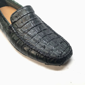 Calzoleria Toscana All-Over Green Crocodile Belly Loafers - Dudes Boutique
