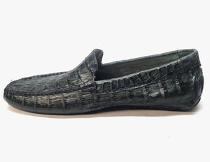 Calzoleria Toscana All-Over Green Crocodile Belly Loafers - Dudes Boutique