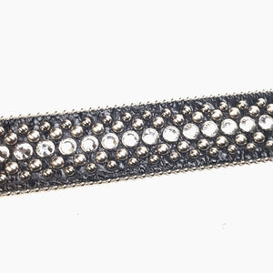 b.b. Simon 'Classic' Black Fully Loaded Crystal Belt - Dudes Boutique