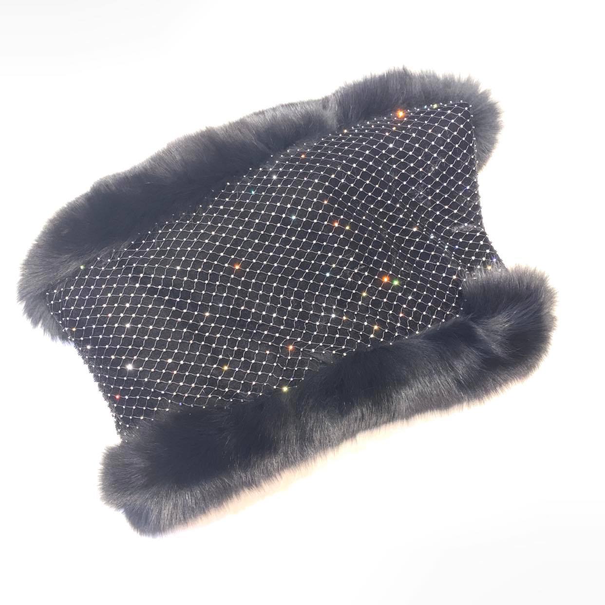 Volare Women's Black Silver Fox Fur Scarf - Dudes Boutique