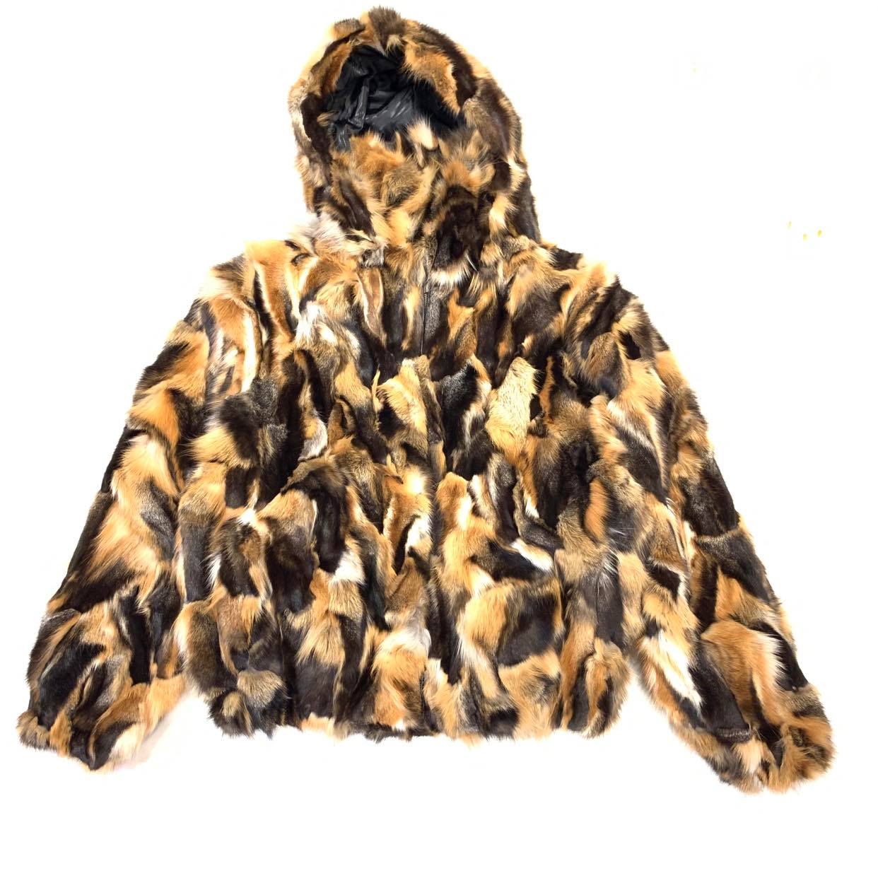 Kashani Men's Two Tone Brown Hooded Fox Fur Coat - Dudes Boutique