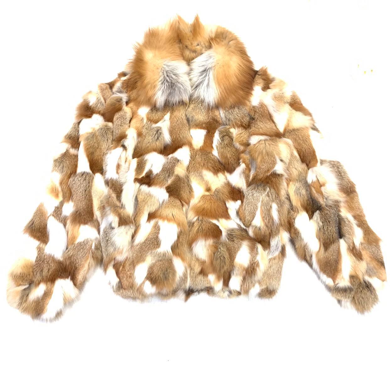 Kashani Men's Red Natural Fox Fur Coat - Dudes Boutique