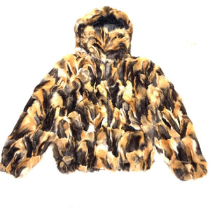 Kashani Men's Two Tone Brown Hooded Fox Fur Coat - Dudes Boutique