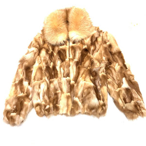 Kashani Men's Red Fox Diamond Cut Fur Coat - Dudes Boutique