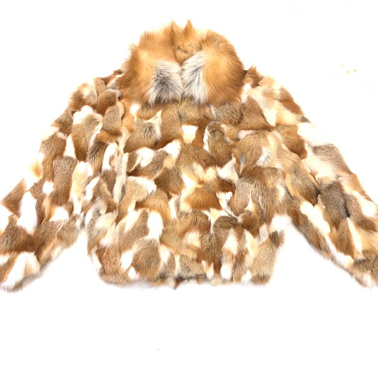 Kashani Men's Red Natural Fox Fur Coat - Dudes Boutique