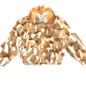 Kashani Men's Red Natural Fox Fur Coat - Dudes Boutique