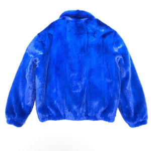 Kashani Men's Royal Blue Full Mink Fur Coat - Dudes Boutique