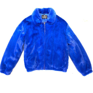 Kashani Men's Royal Blue Full Mink Fur Coat - Dudes Boutique