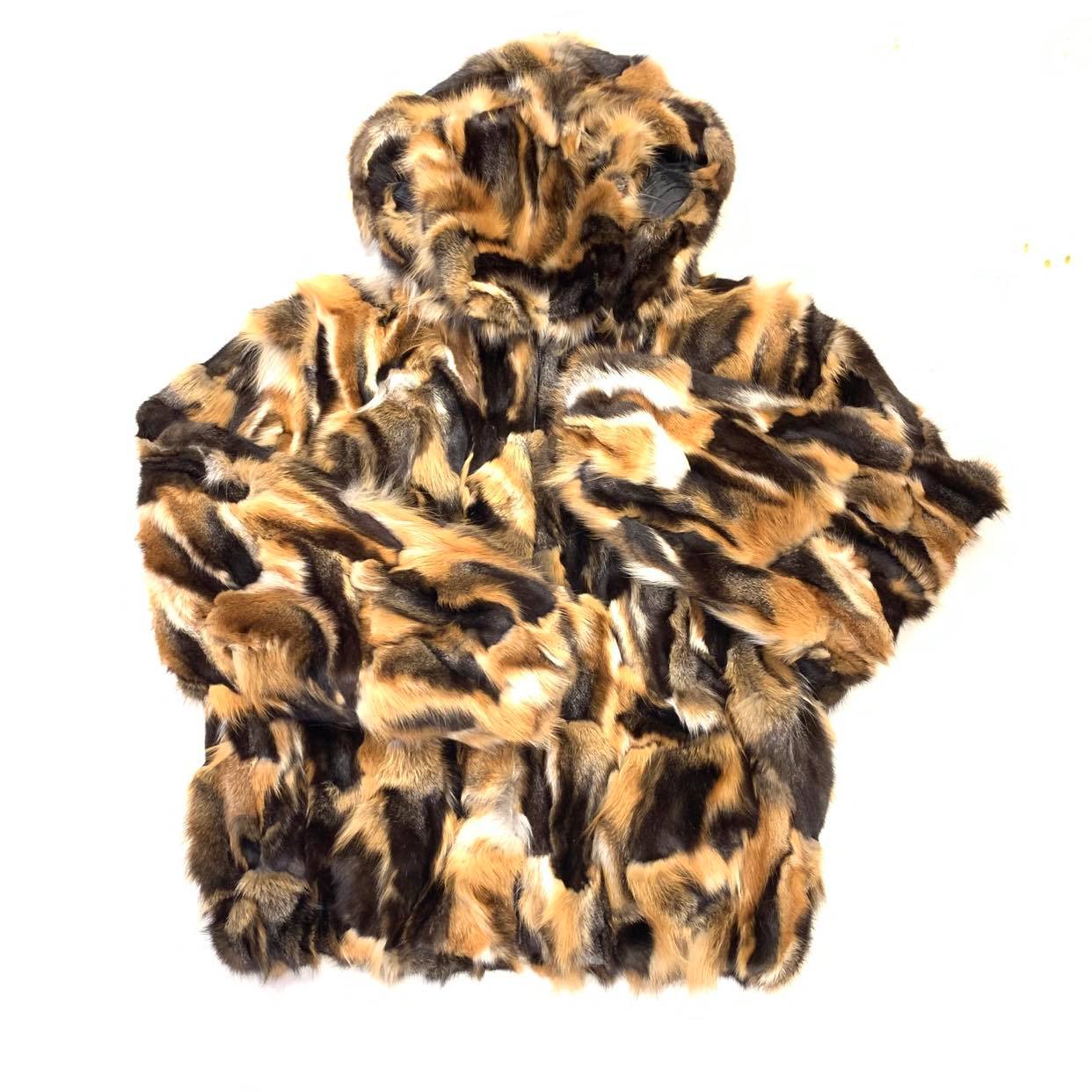 Kashani Men's Two Tone Brown Hooded Fox Fur Coat - Dudes Boutique