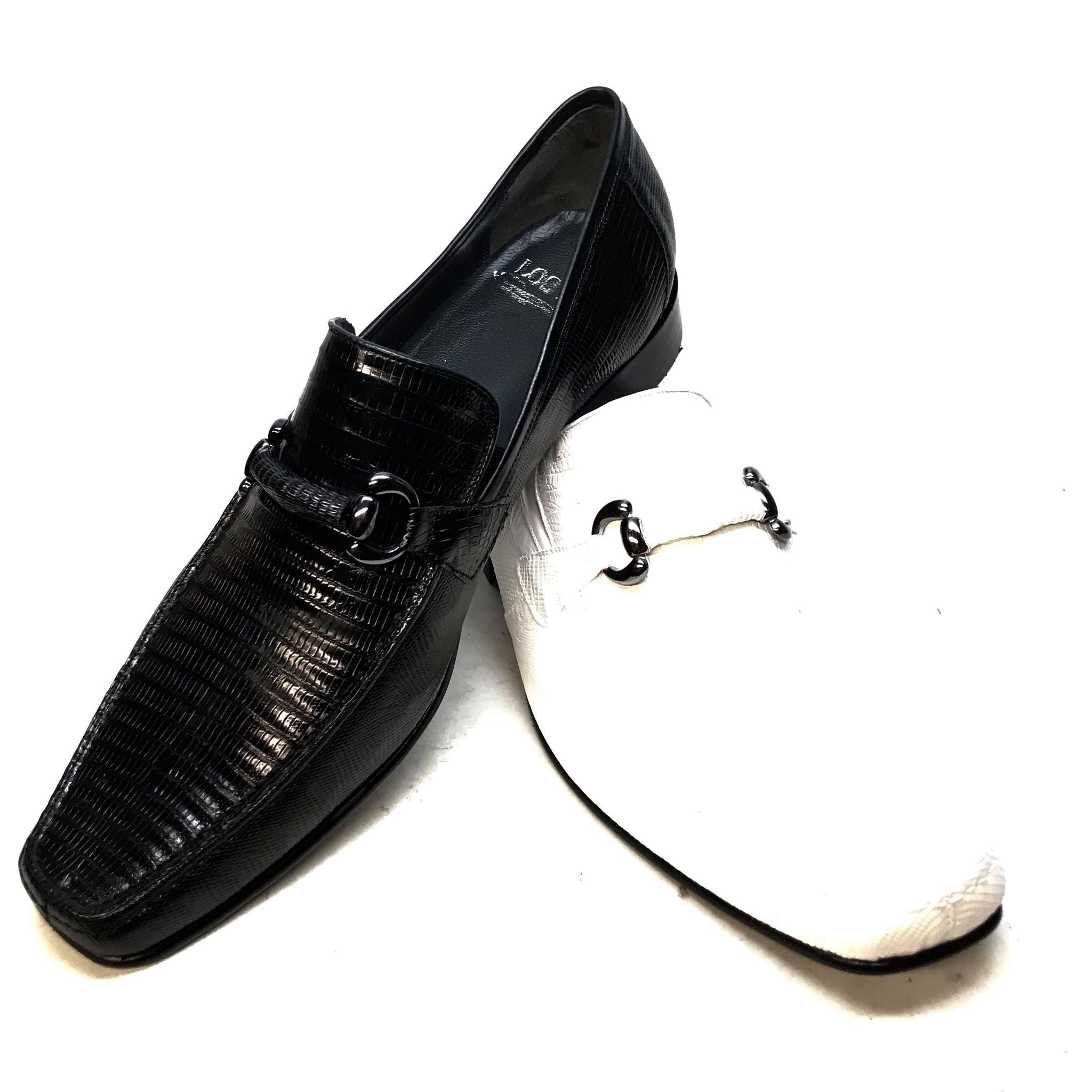 Los Altos Men's All Over Lizard Buckled Dress Loafers - Dudes Boutique