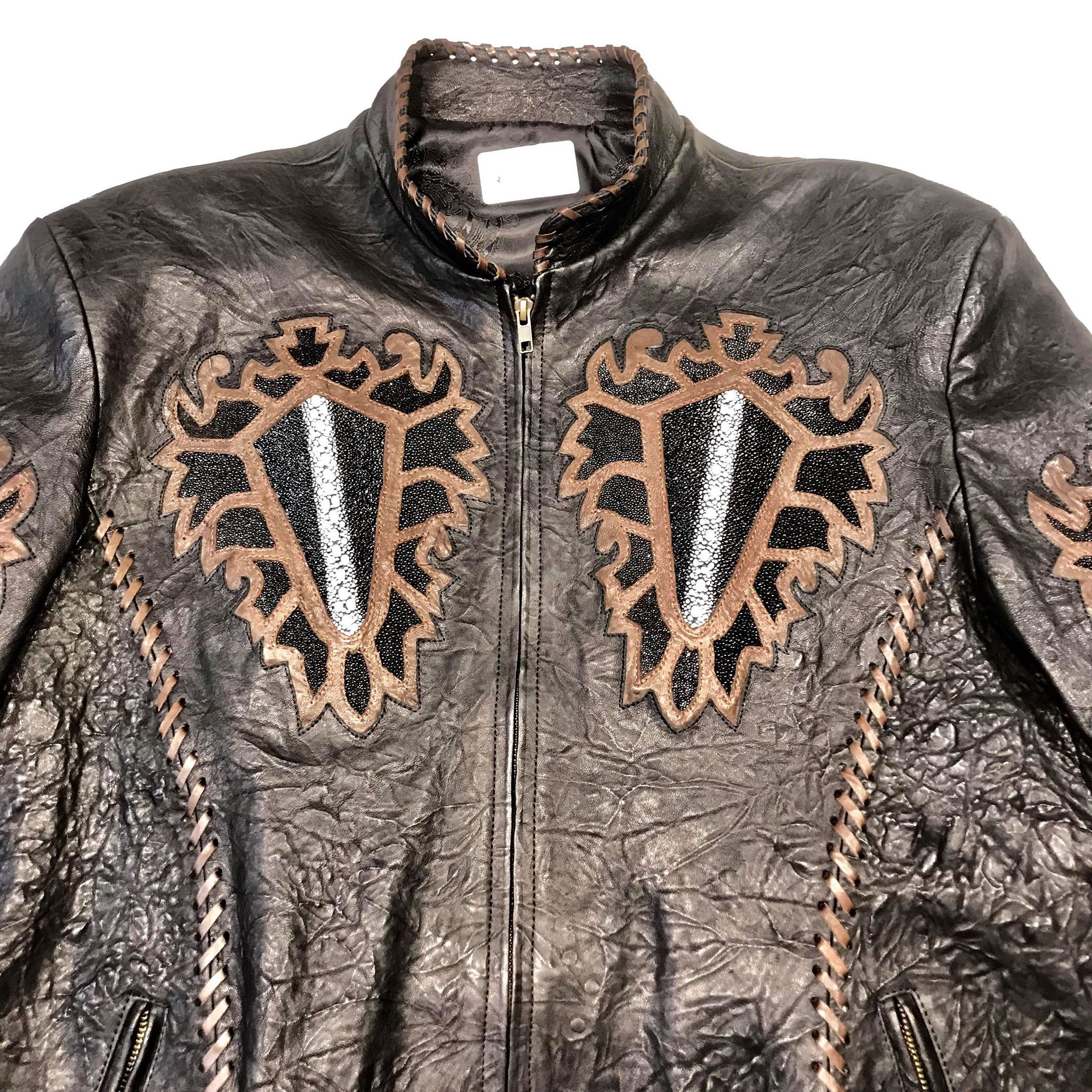 Kashani Hand Crafted Stingray Lambskin Jacket - Dudes Boutique