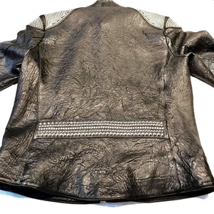 Kashani Alligator Studded Swarovski Lambskin Bomber Jacket - Dudes Boutique