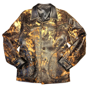 Kashani Crackle James Dean Jungle Leather Coat - Dudes Boutique