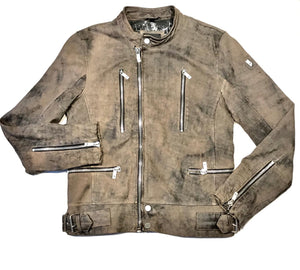 Mauritius Men's 'Tactical' Rustic Lambskin Biker Jacket - Dudes Boutique