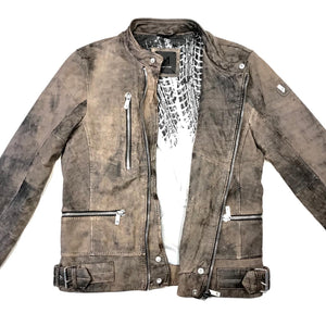Mauritius Men's 'Tactical' Rustic Lambskin Biker Jacket - Dudes Boutique