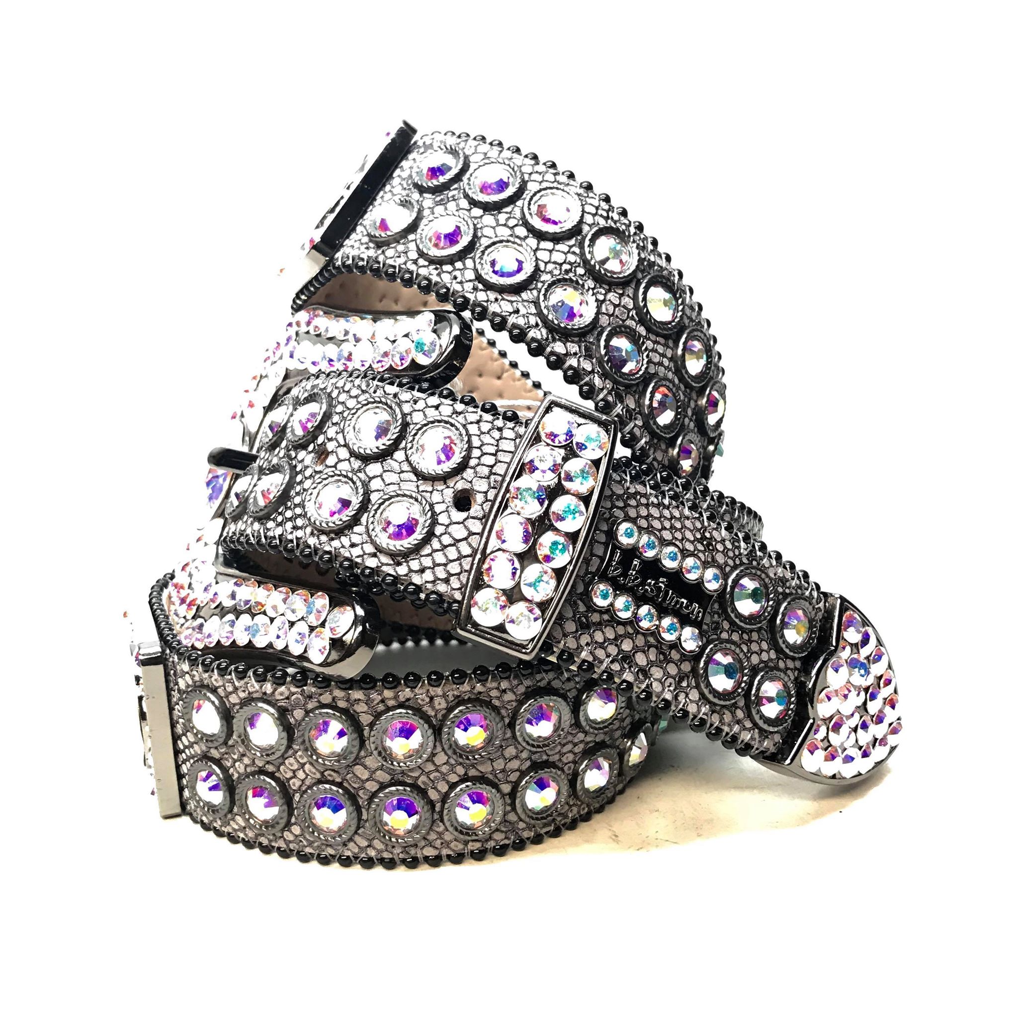 b.b. Simon 'Chameleon' Lizard Crystal Belt - Dudes Boutique