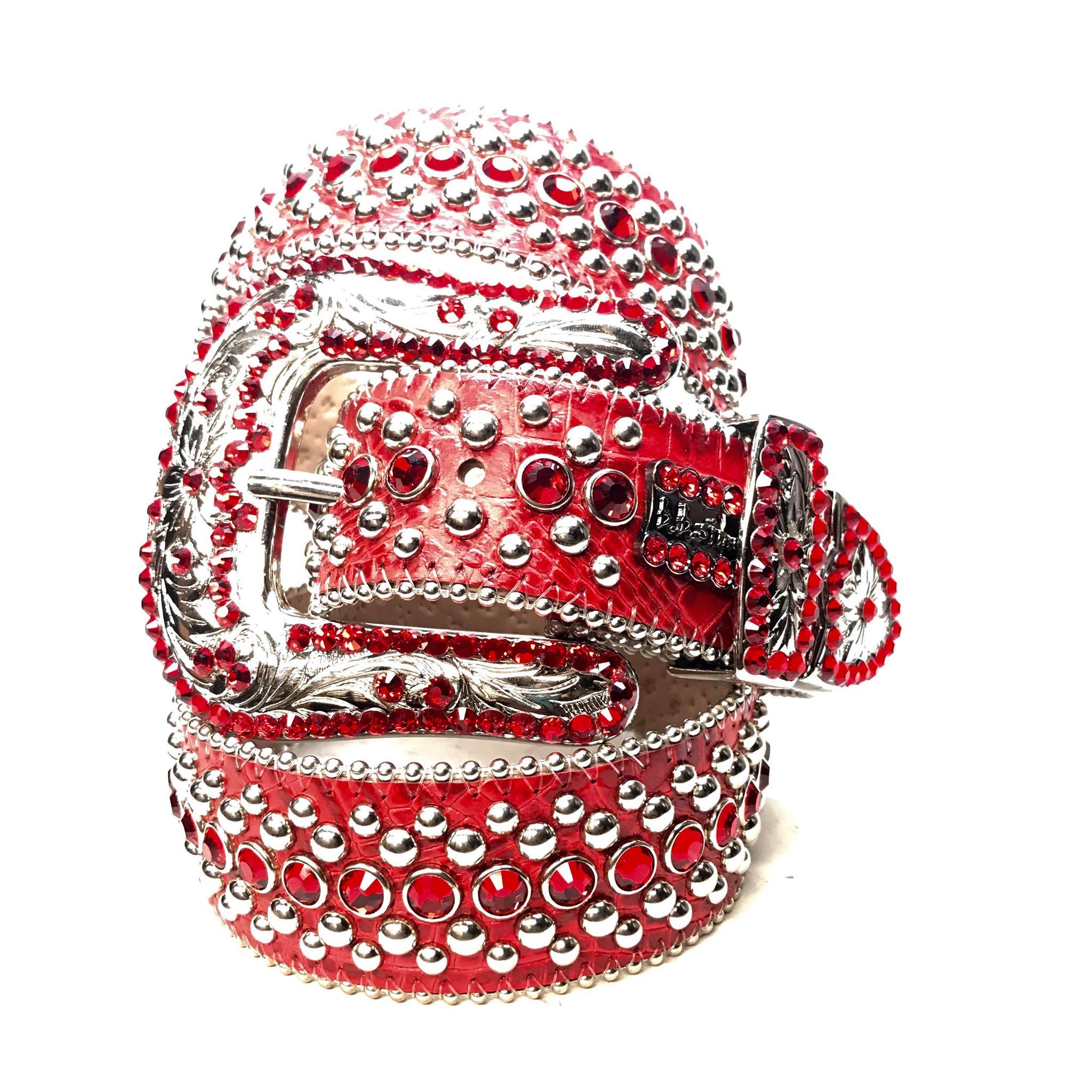 b.b. Simon 'Rojo' Studded Swarovski Crystal Belt - Dudes Boutique