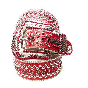 b.b. Simon 'Rojo' Studded Swarovski Crystal Belt - Dudes Boutique