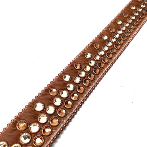 b.b. Simon 'Chocolate Triple Row' Crystal Belt - Dudes Boutique