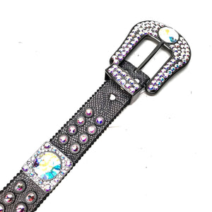b.b. Simon 'Chameleon' Lizard Crystal Belt - Dudes Boutique