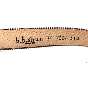 b.b. Simon 'Chocolate Triple Row' Crystal Belt - Dudes Boutique