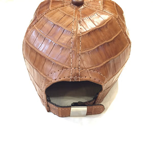 Kashani Cognac All Over Alligator Strap back Hat - Dudes Boutique