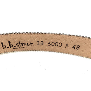 b.b. Simon 'Yellow Croc' Fully Loaded Iridescent Crystal Belt - Dudes Boutique