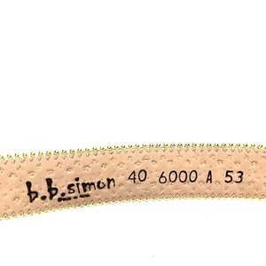 b.b. Simon 'White Gold' Full Iridescent Crystal Belt - Dudes Boutique