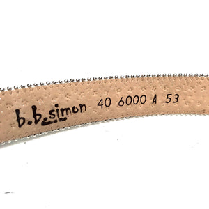 b.b. Simon 'White Magic' Full Iridescent Crystal Belt - Dudes Boutique