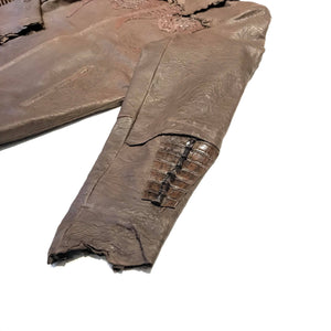 Kashani LUX Chocolate Raw Cut Alligator Lambskin Bomber Jacket - Dudes Boutique