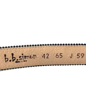 b.b. Simon Black Gold Crown Crystal Belt - Dudes Boutique