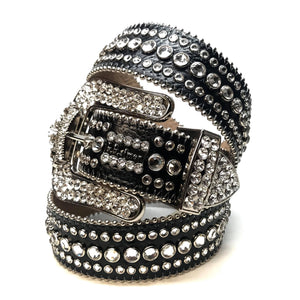 b.b. Simon "Classic Crown" Fully Loaded Crystal Belt - Dudes Boutique