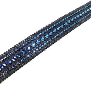 b.b. Simon "Blue Black Crown" Fully Loaded Crystal Belt - Dudes Boutique