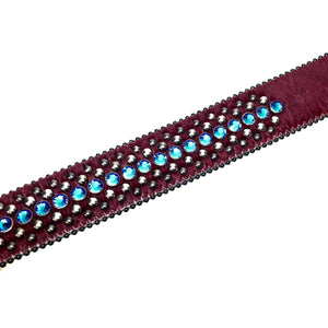 b.b. Simon Red Blue Two Tone Pony Crystal Belt - Dudes Boutique
