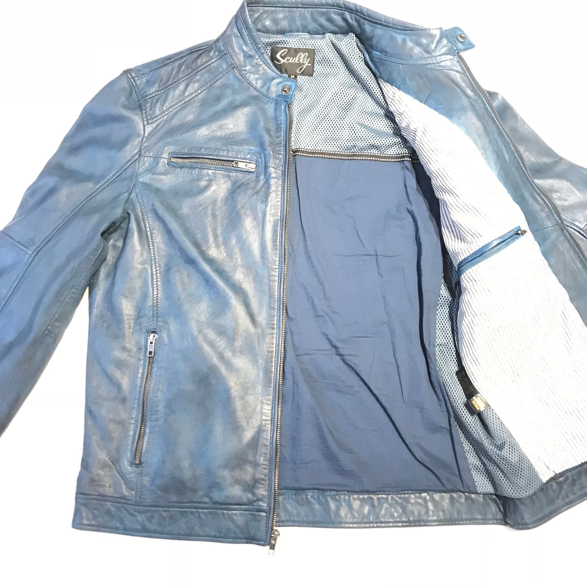 Scully Western Ocean Blue Lambskin Jacket - Dudes Boutique