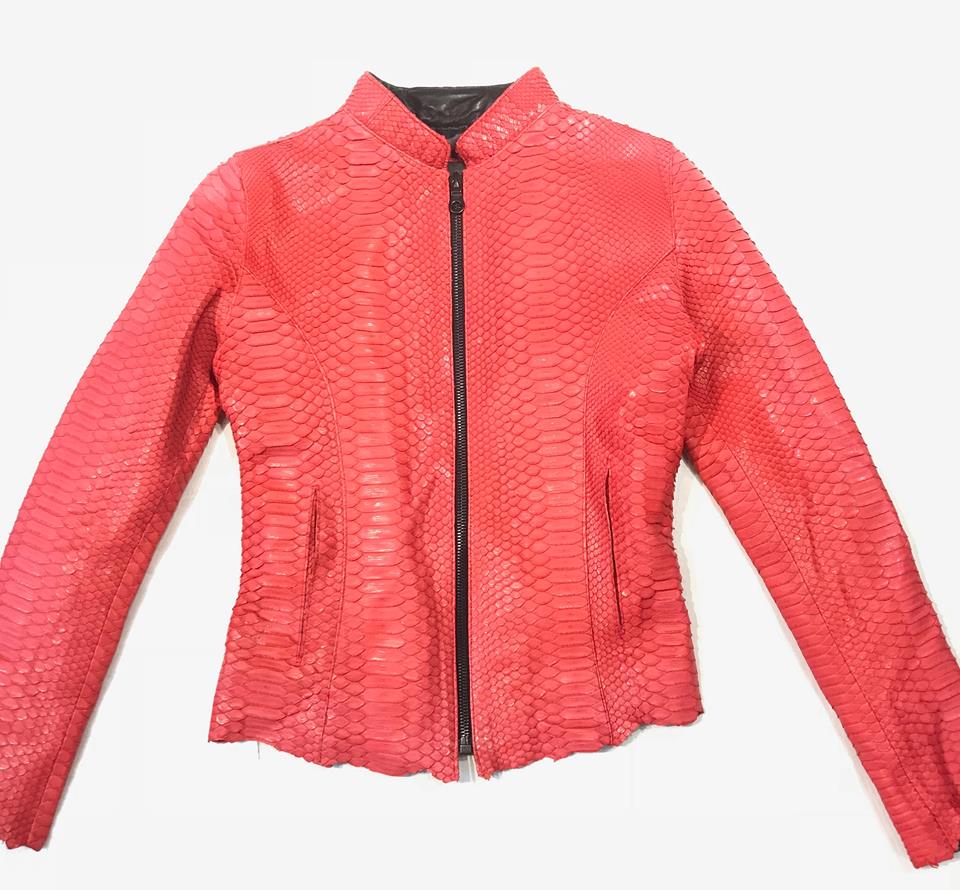 Kashani Ladies Baby Soft Full Python Snake Jacket - Dudes Boutique