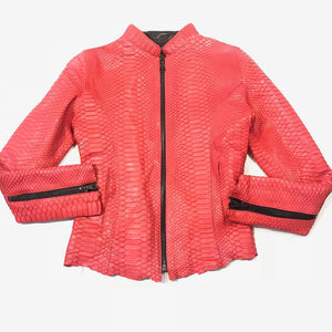 Kashani Ladies Baby Soft Full Python Snake Jacket - Dudes Boutique