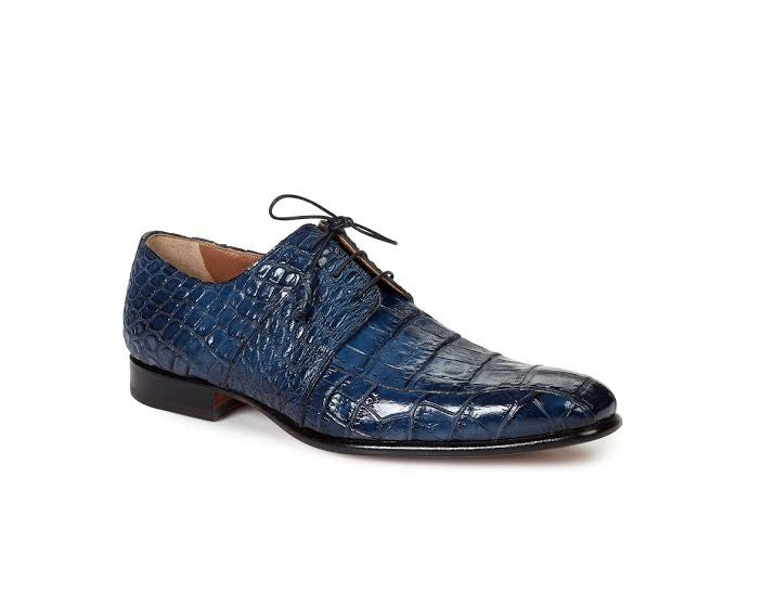 Mauri 3405/1 Scenic Men's Shoes Two-Tone Blue Exotic Alligator