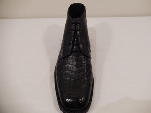 Los Altos All-Over Crocodile Belly Lace Up Ankle Boots - Dudes Boutique