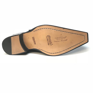 Mauri 44192 Black Piermarini Crocodile & Hornback Monk Strap - Dudes Boutique