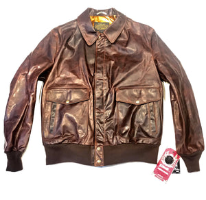 Schott NYC Men's Double Pocket Cowhide Leather Jacket - Dudes Boutique