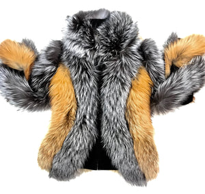 Kashani Ladies Two Tone Fox Fur Coat - Dudes Boutique